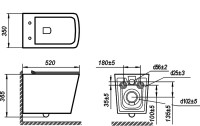 Унитаз подвесной Art&Max Platino AM9321CHR/SC безободковый, с микролифтом, белый