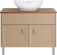 Тумба с раковиной ASB-Woodline Риола 100 капучино