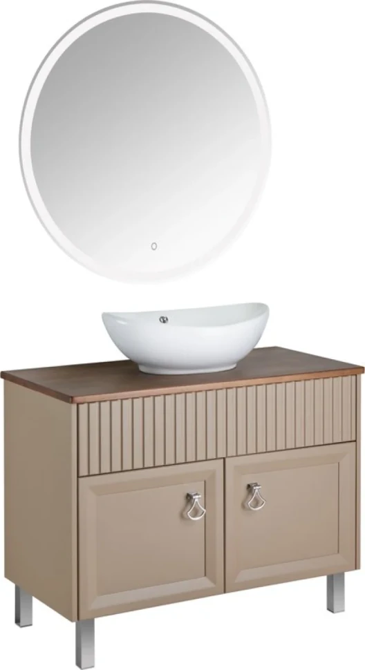 Тумба с раковиной ASB-Woodline Риола 100 капучино