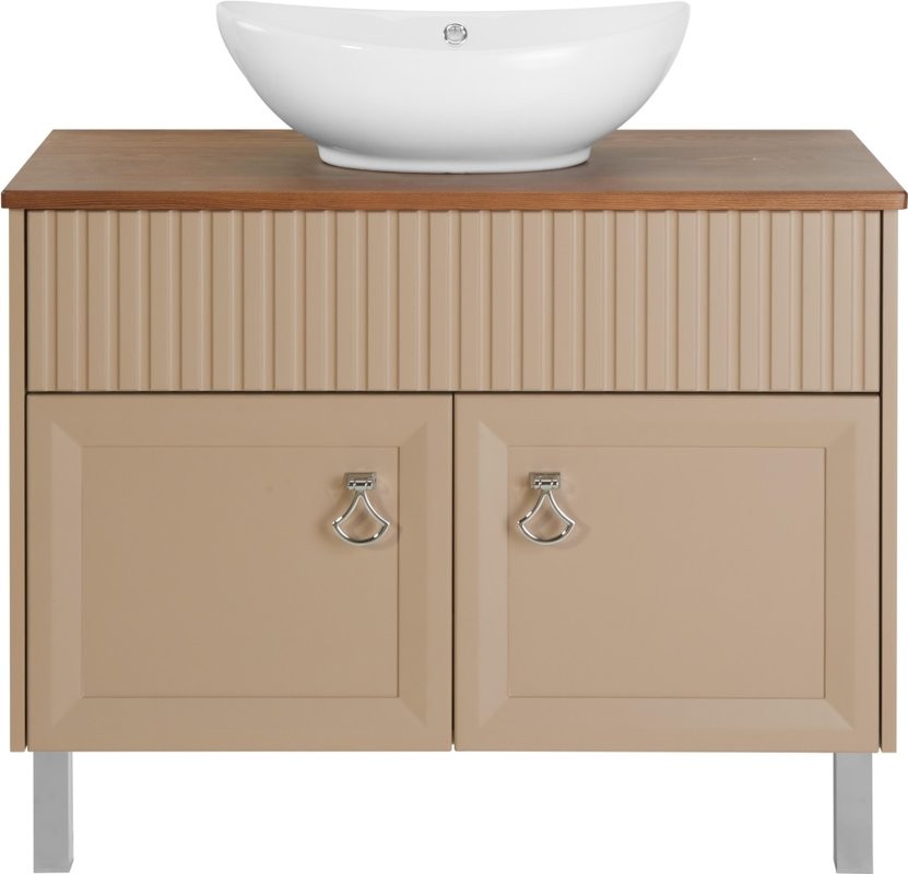 Тумба с раковиной ASB-Woodline Риола 100 капучино