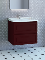 Тумба с раковиной Caprigo Wales Смальти 70 бордовая