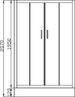 Душевой уголок Ceruttispa Viva 90B 90x90, профиль черный