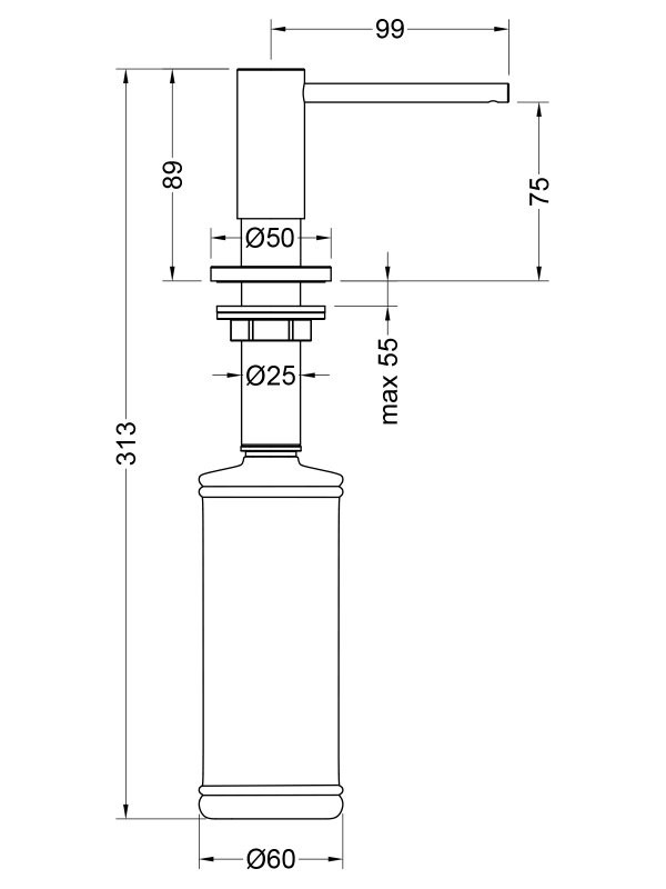 Дозатор для кухонной мойки Timo Saona 13139/20 золото шлифованное