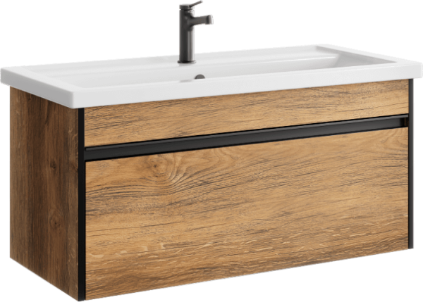 Тумба под раковину Aqwella Urban 100, подвесная, дуб балтийский