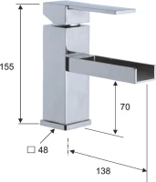 Смеситель для раковины Remer Qubika Cascata QC11 Смеситель для раковины Remer Qubika Cascata QC11