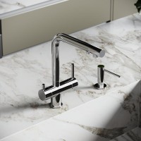 Смеситель для кухни Sancos Foster, с краном под фильтр для питьевой воды, хром, SC4014СH