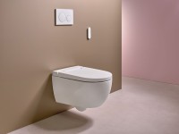 Умный унитаз подвесной Geberit AquaClean Alba безободковый, с биде