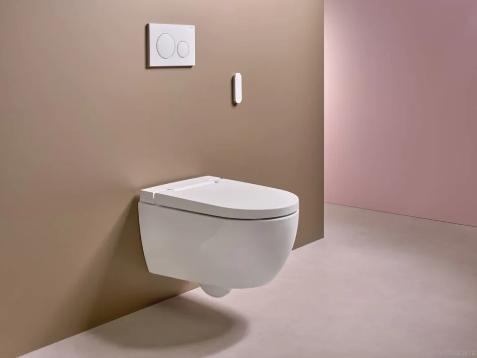 Умный унитаз подвесной Geberit AquaClean Alba безободковый, с биде
