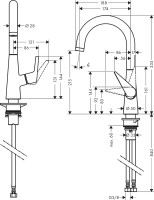 Смеситель для кухни Hansgrohe Talis M51 Talis M51 72814800 сталь