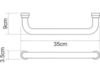 Поручень Wasserkraft K-1066White белый Поручень Wasserkraft K-1066White белый