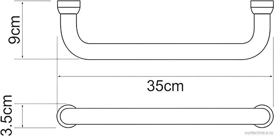 Поручень Wasserkraft K-1066White белый