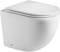 Унитаз приставной напольный Teymi Lina HD T40104 с микролифтом, безободковый, белый