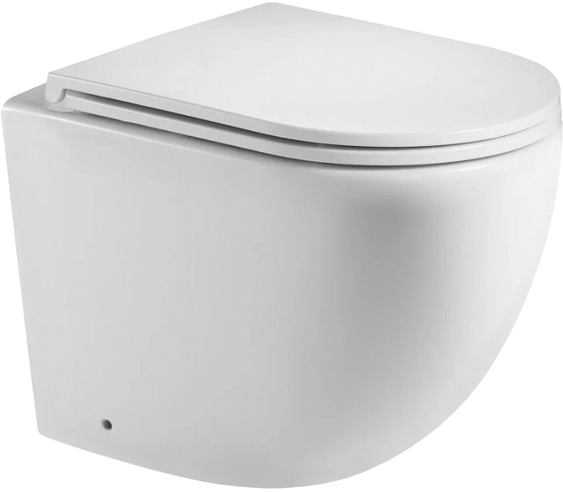 Унитаз приставной напольный Teymi Lina HD T40104 с микролифтом, безободковый, белый
