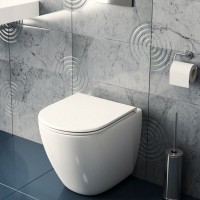 Унитаз приставной напольный Teymi Lina HD T40104 с микролифтом, безободковый, белый