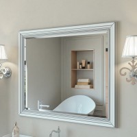 Зеркало Caprigo Fresco 100 белый с серебрянной патиной