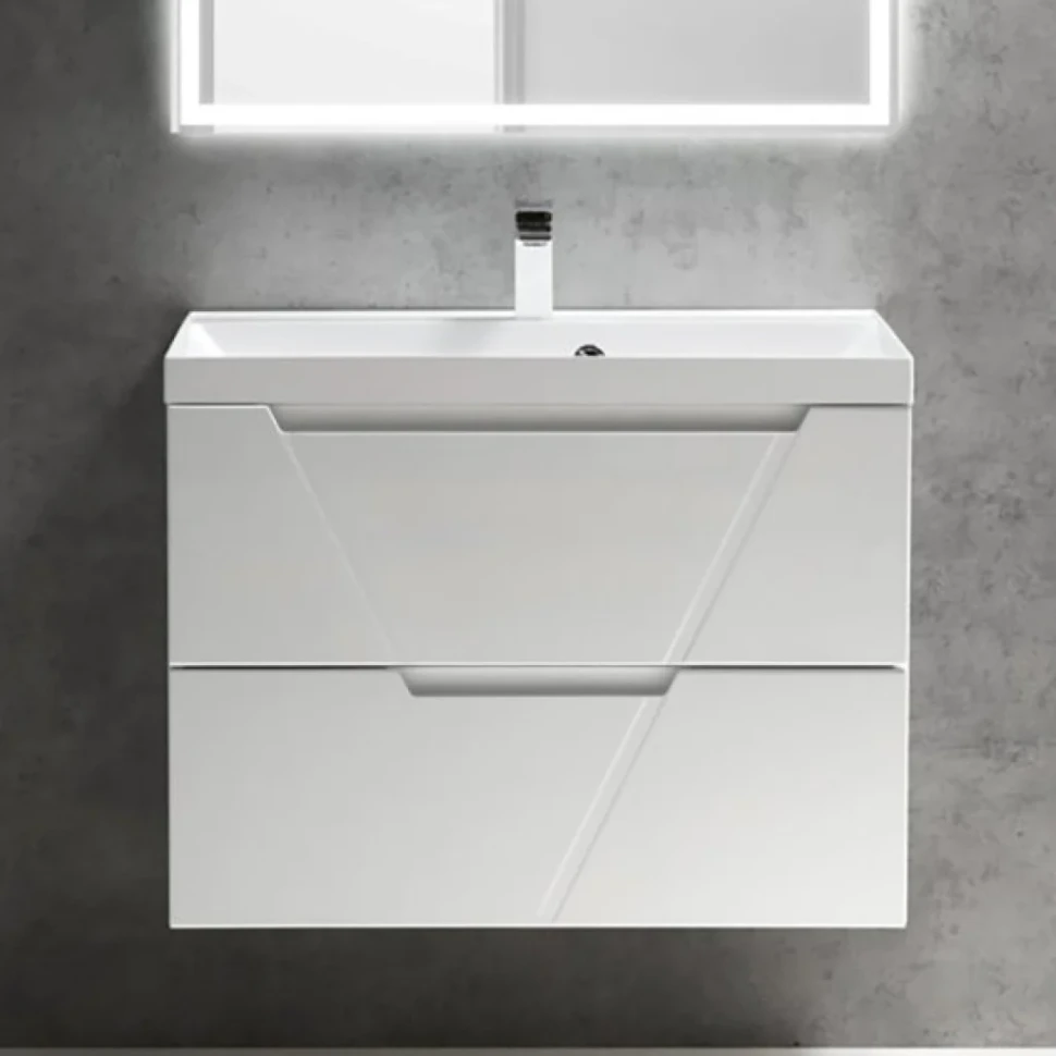 Тумба под раковину BelBagno Vittoria 80 подвесная, bianco opaco