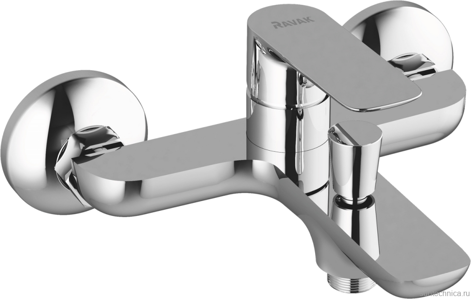 Смеситель для ванны с душем Ravak Classic X070083 нержавеющая сталь