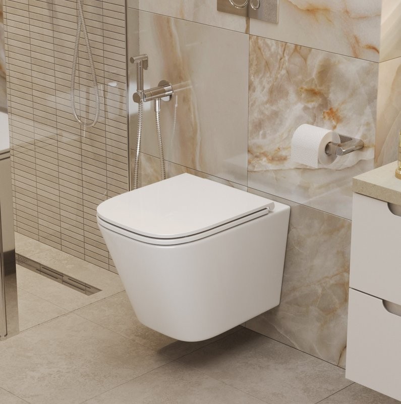 Унитаз подвесной BelBagno Ardente-Tor BB520CH-TOR/SC безободковый, с микролифтом, смыв торнадо, белый глянцевый