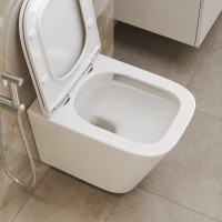 Унитаз подвесной BelBagno Ardente-Tor BB520CH-TOR/SC безободковый, с микролифтом, смыв торнадо, белый глянцевый
