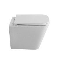 Унитаз подвесной BelBagno Ardente-Tor BB520CH-TOR/SC безободковый, с микролифтом, смыв торнадо, белый глянцевый