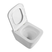 Унитаз подвесной BelBagno Ardente-Tor BB520CH-TOR/SC безободковый, с микролифтом, смыв торнадо, белый глянцевый