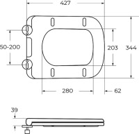 Унитаз подвесной BelBagno Ardente-Tor BB520CH-TOR/SC безободковый, с микролифтом, смыв торнадо, белый глянцевый