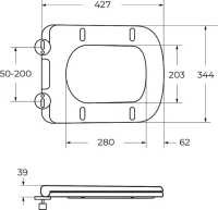 Унитаз подвесной BelBagno Ardente-Tor BB520CH-TOR/SC безободковый, с микролифтом, смыв торнадо, белый глянцевый