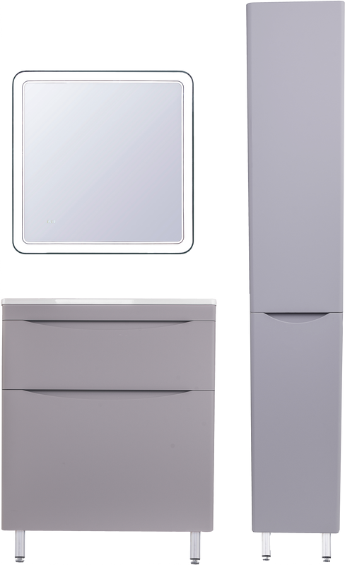 Мебель для ванной комнаты Style Line Бергамо Мини 70 Люкс Plus напольная, антискрейтч серая