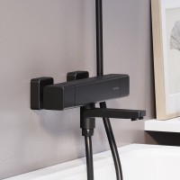 Термостатический смеситель Damixa Gala 533000300 для ванны с душем, черный