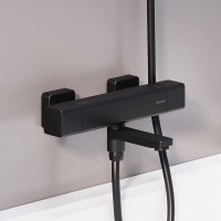 Термостатический смеситель Damixa Gala 533000300 для ванны с душем, черный