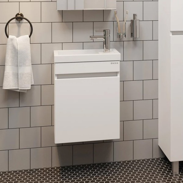Тумба под раковину Onika Милтон 45 подвесная, белая