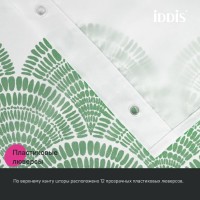 Штора для ванной IDDIS Base BW04P18i11 180х200, зеленая