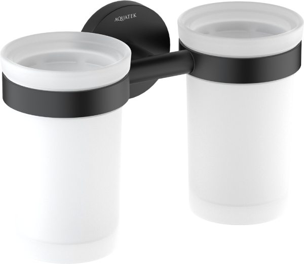Стакан AQUATEK Европа AQ4117MB двойной, матовый черный