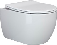 Комплект Унитаз подвесной Ceramicanova Play CN3001 безободковый, с микролифтом + Инсталляция Envision CN1002CH + Кнопка Flat, хром