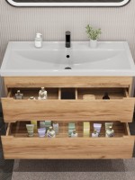 Тумба под раковину без столешницы SanStar Diva 100 подвесная, Gold Kraft