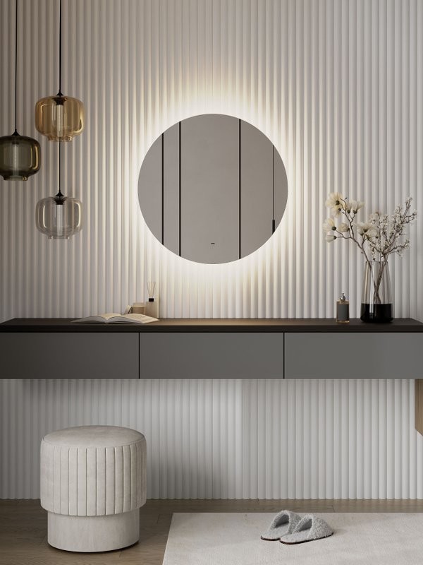 Зеркало круглое CONTINENT Led Ajour 80 см, сенсорное, с подсветкой