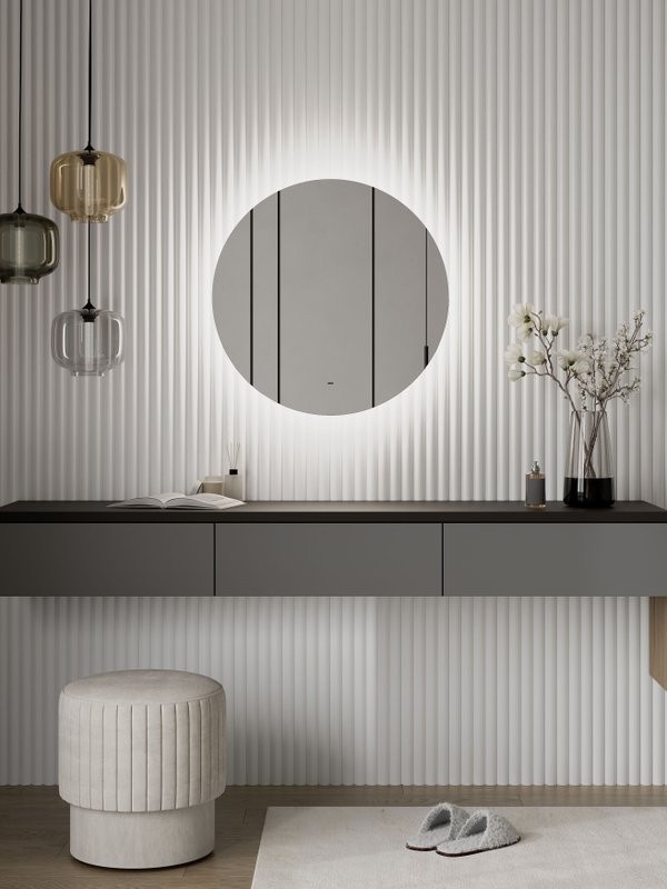 Зеркало круглое CONTINENT Led Ajour 80 см, сенсорное, с подсветкой