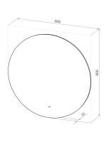 Зеркало круглое CONTINENT Led Ajour 80 см, сенсорное, с подсветкой