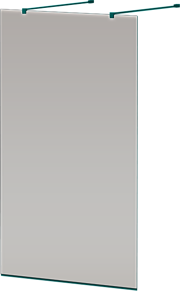 Душевая перегородка Cezares Liberta -L-2-80-120-GR-NERO профиль черный, стекло серое