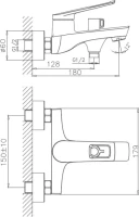 Смеситель для ванны с душем Haiba HB60595 Смеситель для ванны с душем Haiba HB60595