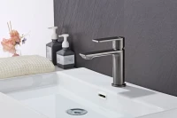 Смеситель для раковины Haiba HB10639-3 оружейная сталь Смеситель для раковины Haiba HB10639-3 оружейная сталь