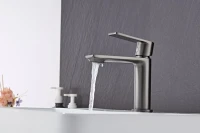Смеситель для раковины Haiba HB10639-3 оружейная сталь Смеситель для раковины Haiba HB10639-3 оружейная сталь
