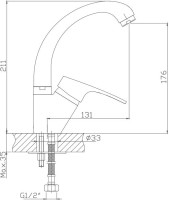 Смеситель для кухни Haiba HB16 HB1216