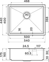 Комплект Мойка Omoikiri Kasen 54-16 INT LG светлое золото + Измельчитель Nagare slim 900