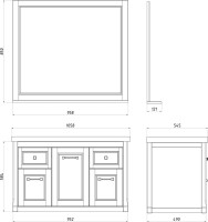 Мебель для ванной комнаты ASB-Woodline Толедо 105 капучино Мебель для ванной комнаты ASB-Woodline Толедо 105 капучино