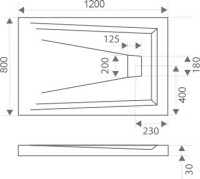 Поддон для душа Good Door Атриум 120x80 с сифоном