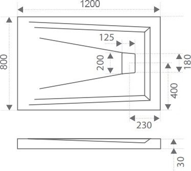 Поддон для душа Good Door Атриум 120x80 с сифоном