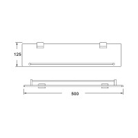 Полка Rose RG17H RG1719H 50 см, черный