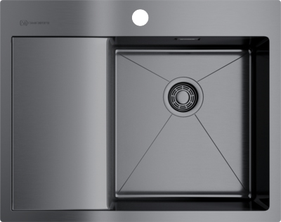 Комплект Мойка Omoikiri Akisame 65-GM-R вороненая сталь + Измельчитель Nagare 750