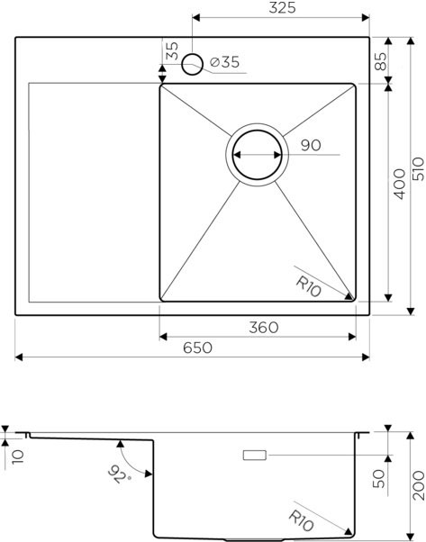Комплект Мойка Omoikiri Akisame 65-GM-R вороненая сталь + Измельчитель Nagare 750